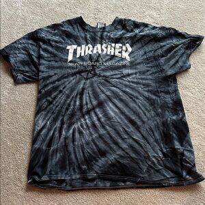 Thrasher Black Tie-Dye Tee